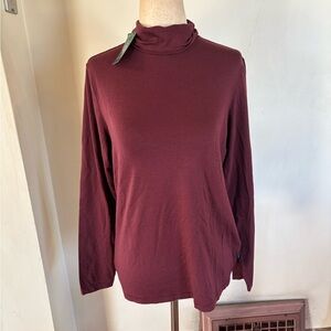 L.L. Bean Pima Cotton Turtleneck Long-Sleeve Size Small Petite NWT